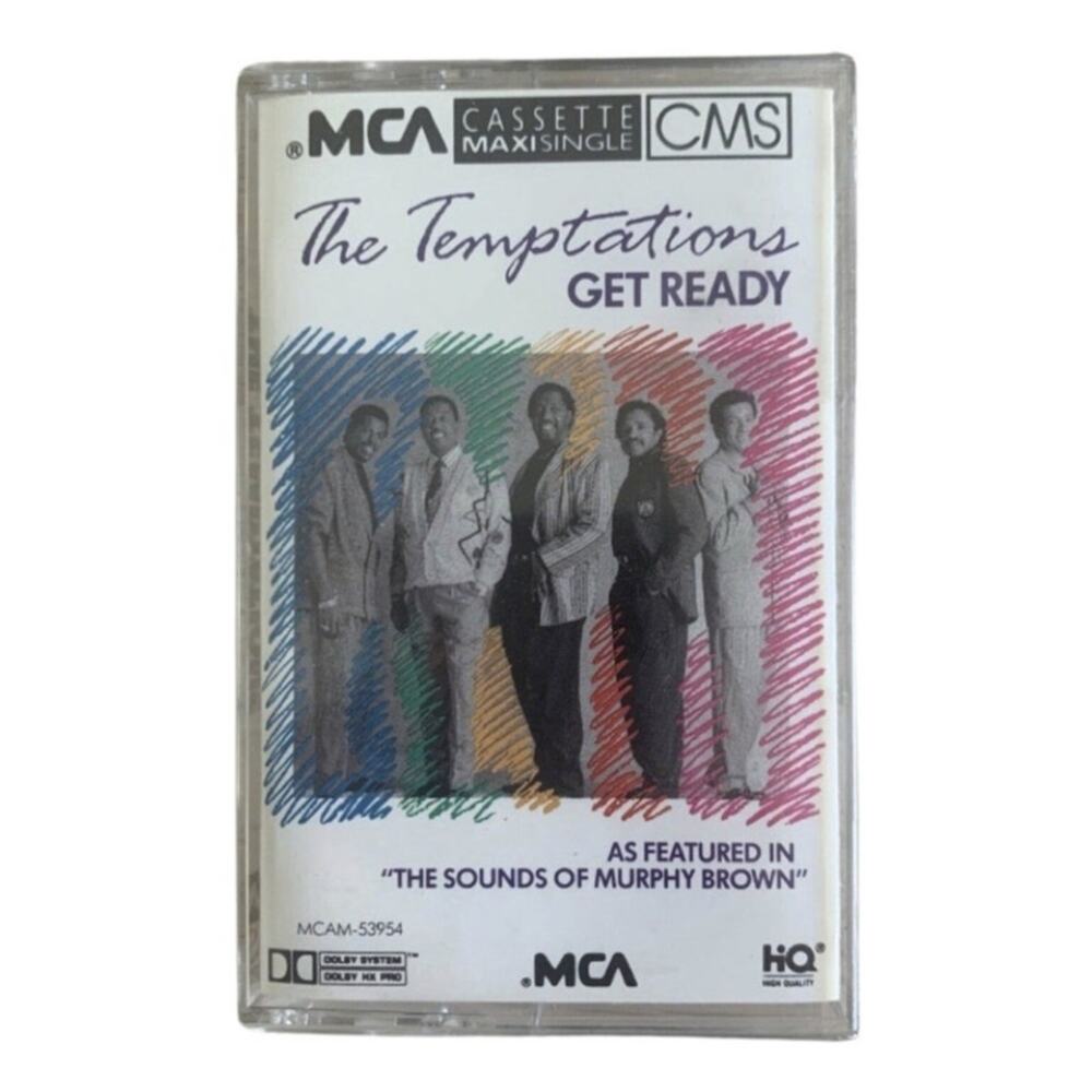 Temptations ‎Get Ready MCA 1990 Maxi-Single Cassette Tape VG+ MCAM-5394 Motown